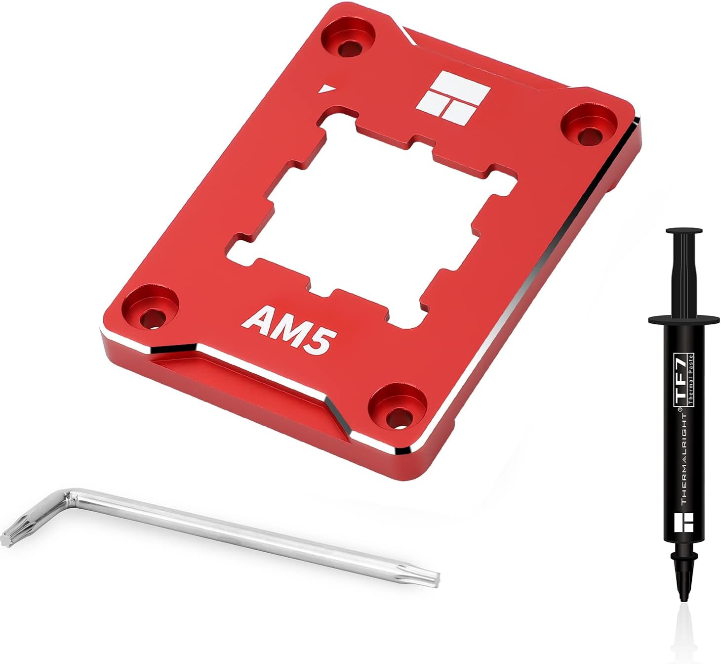 ASF-RED AM5 CPU Holder, Corrective Anti-Bending Fixing Frame, Full-fit Fixed Non-Marking Mounter, AM5 Anti-Bending Contact Frame, CPU Cooler Standard