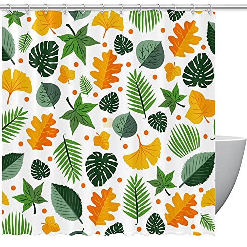Rideau de douche feuilles vertes pour une salle de bain esprit nature - 2