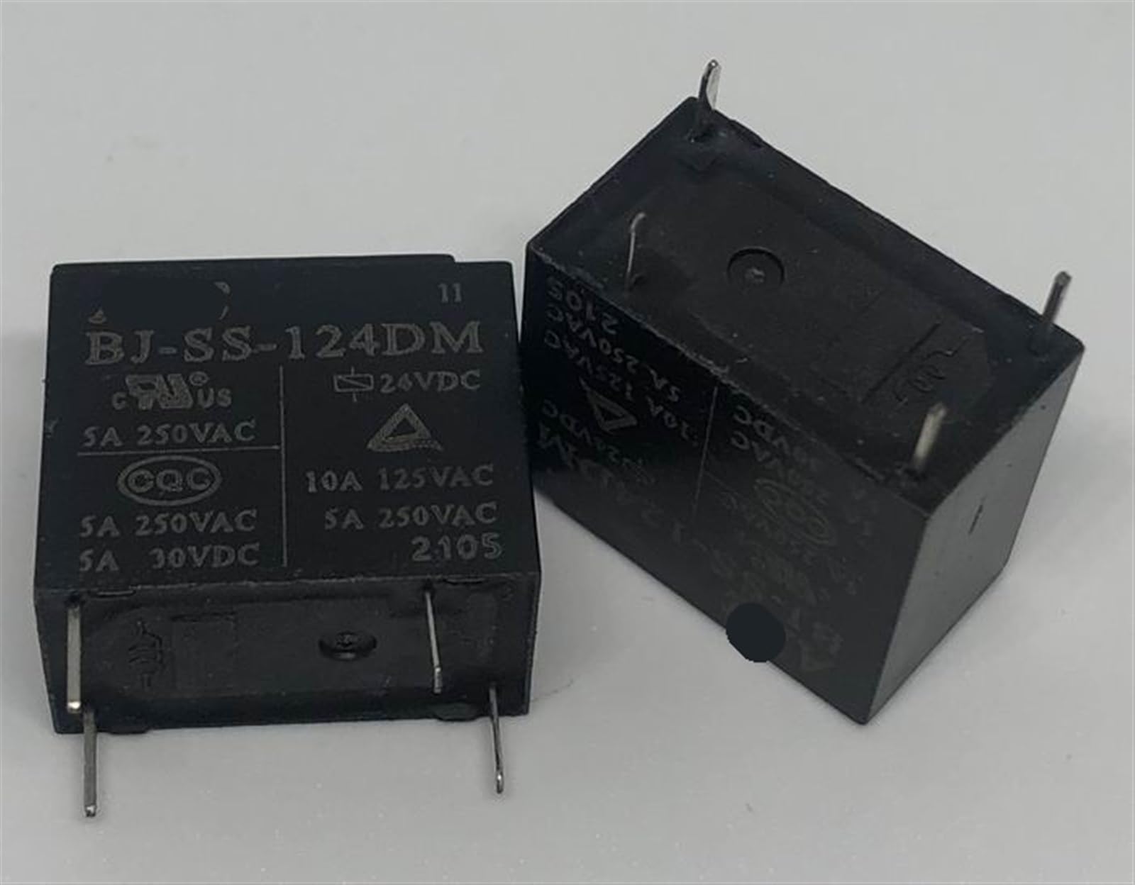 BAWHO BJ-SS-105DM BJ-SS-112DM BJ-SS-112DMF BJ-SS-124DM BJ-SS-124DMF (32F-1A-12V/24V-5A/10A) Relay 4 Pins 1Pcs (Size : BJ-SS-124DM 24V-5A)