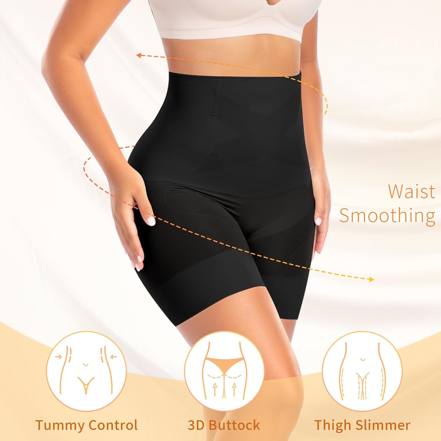 Werena Shapewear for Women Tummy Control Shaping Shorts High Waist Body Shaper Panties Underwear Slip Shorts Under Dresses - Image 3