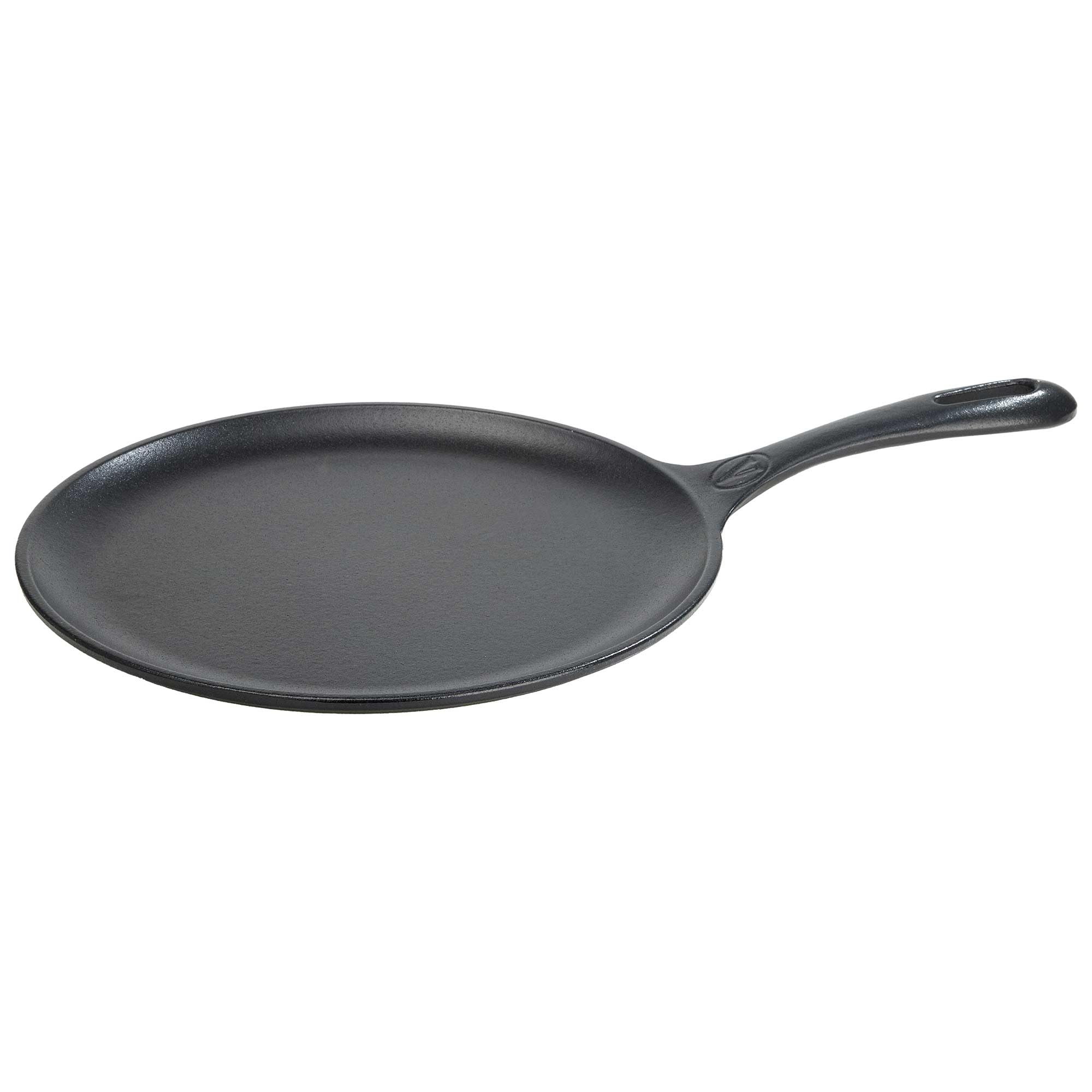 VICTORIA Plancha Cocina Inducción Comal Hierro Fundido Esmaltado para Pizza, Tortillas 26,6cm, Fuego, Barbacoa, Horno, Vitrocerámica, Gas, Sartén Libre de Tóxicos sin PTFE