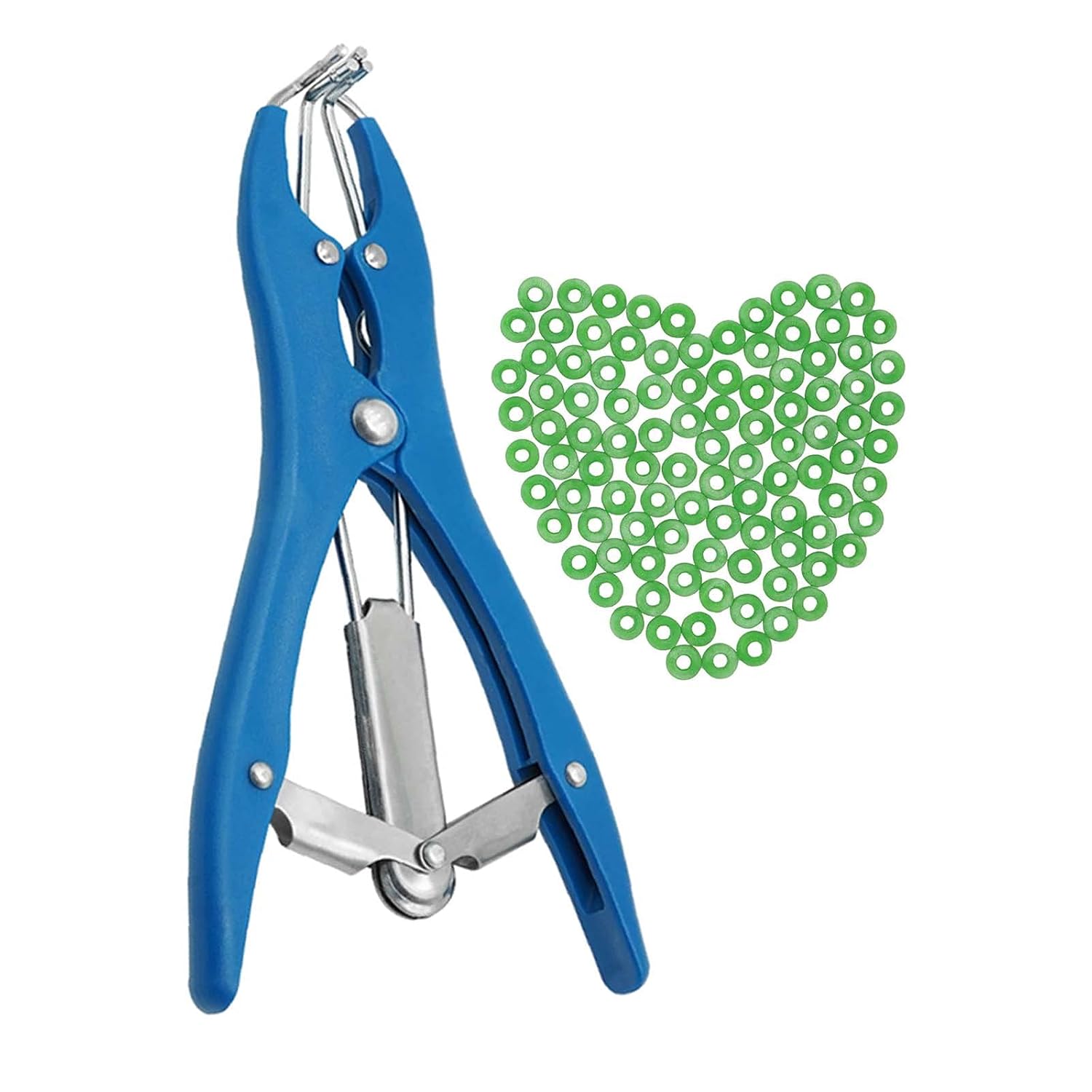 MACGOAL Castration Tool and 100 Pieces Rubber Bands Castrator Bander