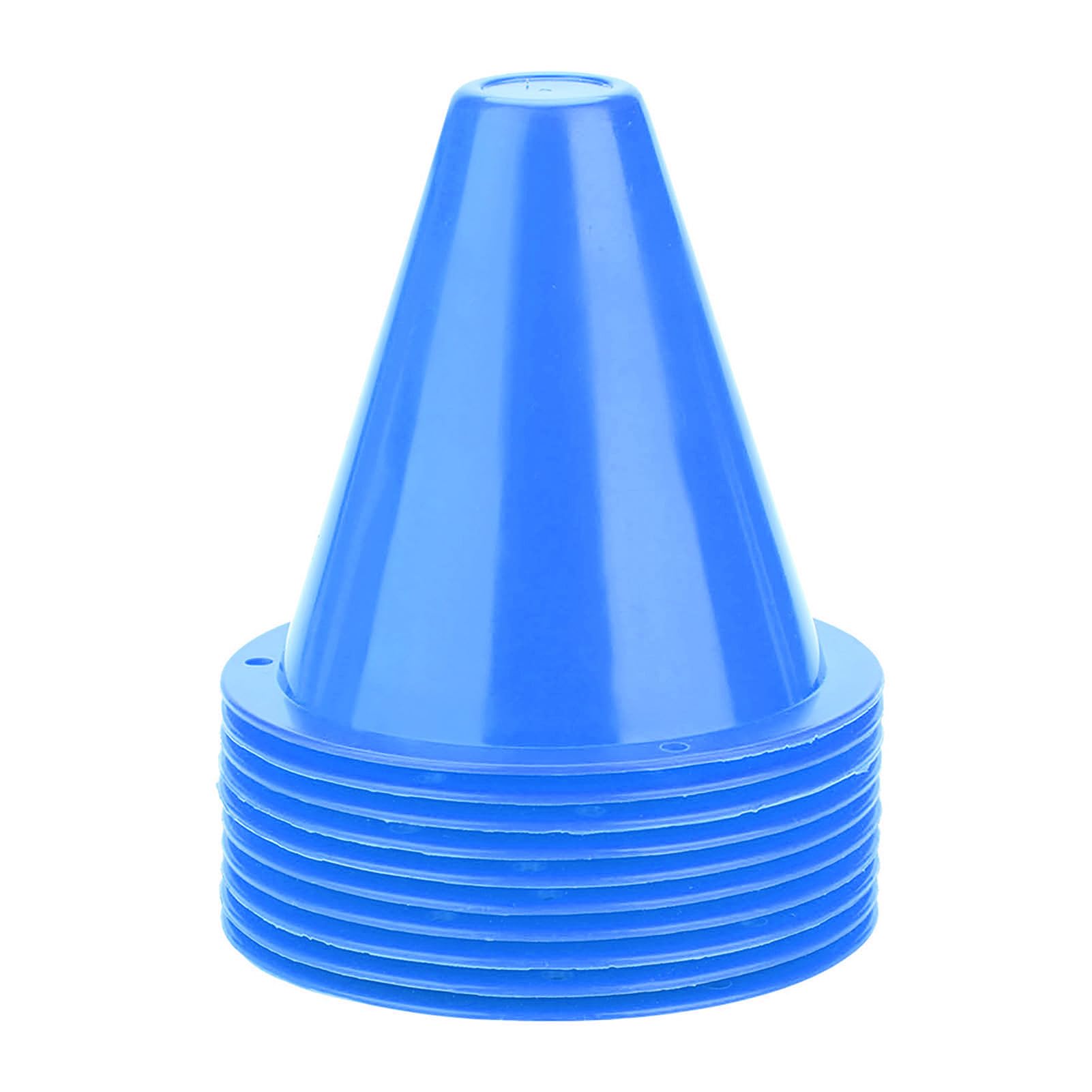 10PCS Soccer Training Cone, 3.35 Inch Traffic Cones Plastic Football Barriers Multipurpose Field Marker for Indoor and Outdoor Activity (Blue)
