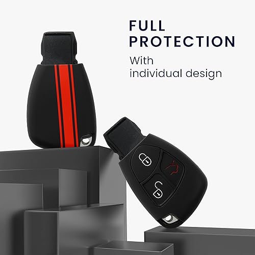 Miniatura 9 de kwmobile Funda de silicona para llavero compatible con llave de automóvil Mercedes-Benz de 2 a 3 botones