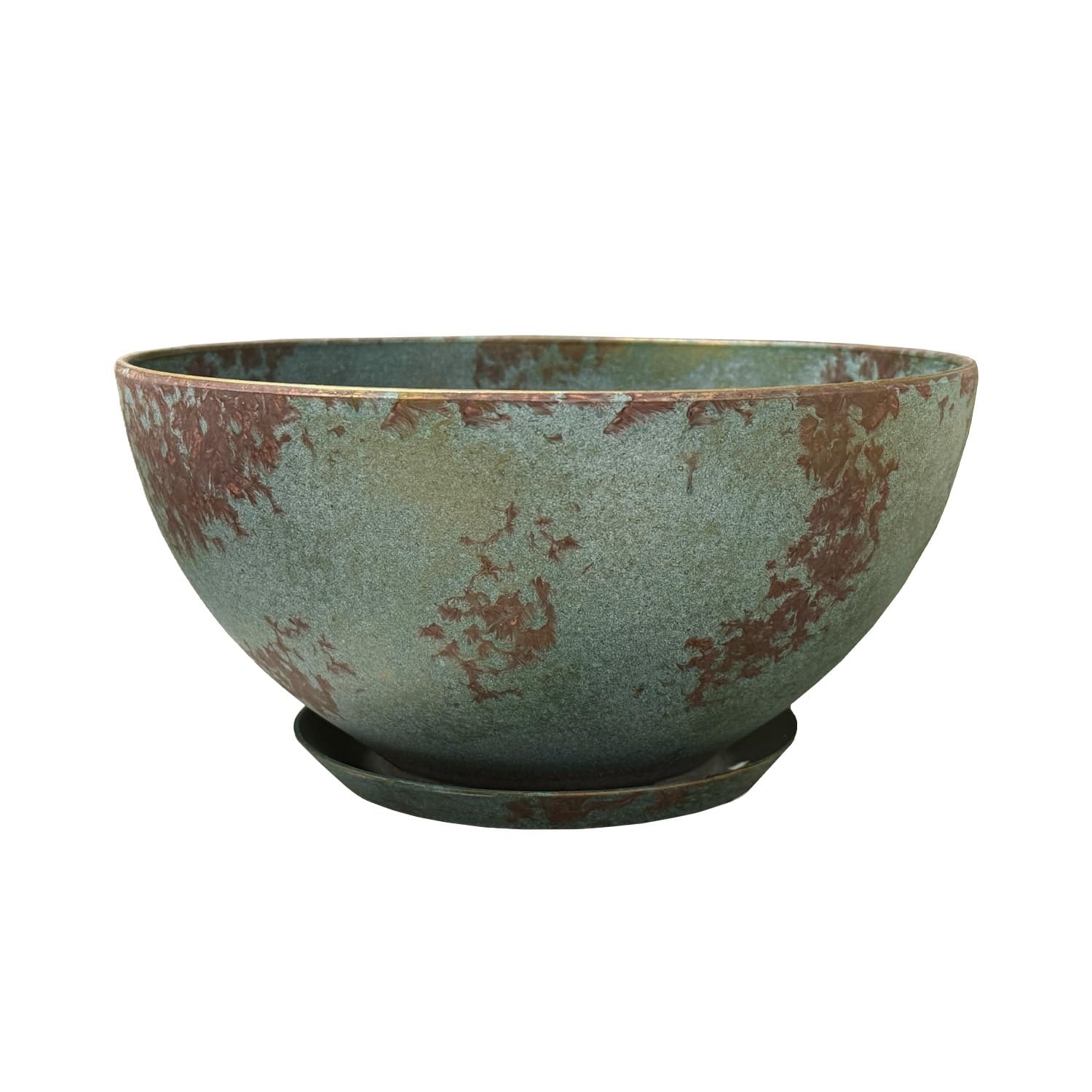 Classic Home & Garden Planter, Resin, Patina Copper, Rosie 10"