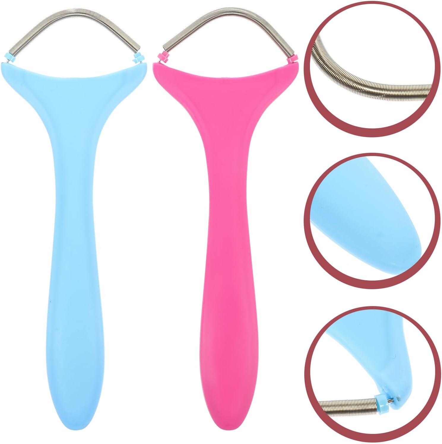 2Pcs Women Manual Facial Epilator Spring Hair Remover for Lip Chin Cheeks Hair Removal Skin Care Tool Portable Remover for Face Use