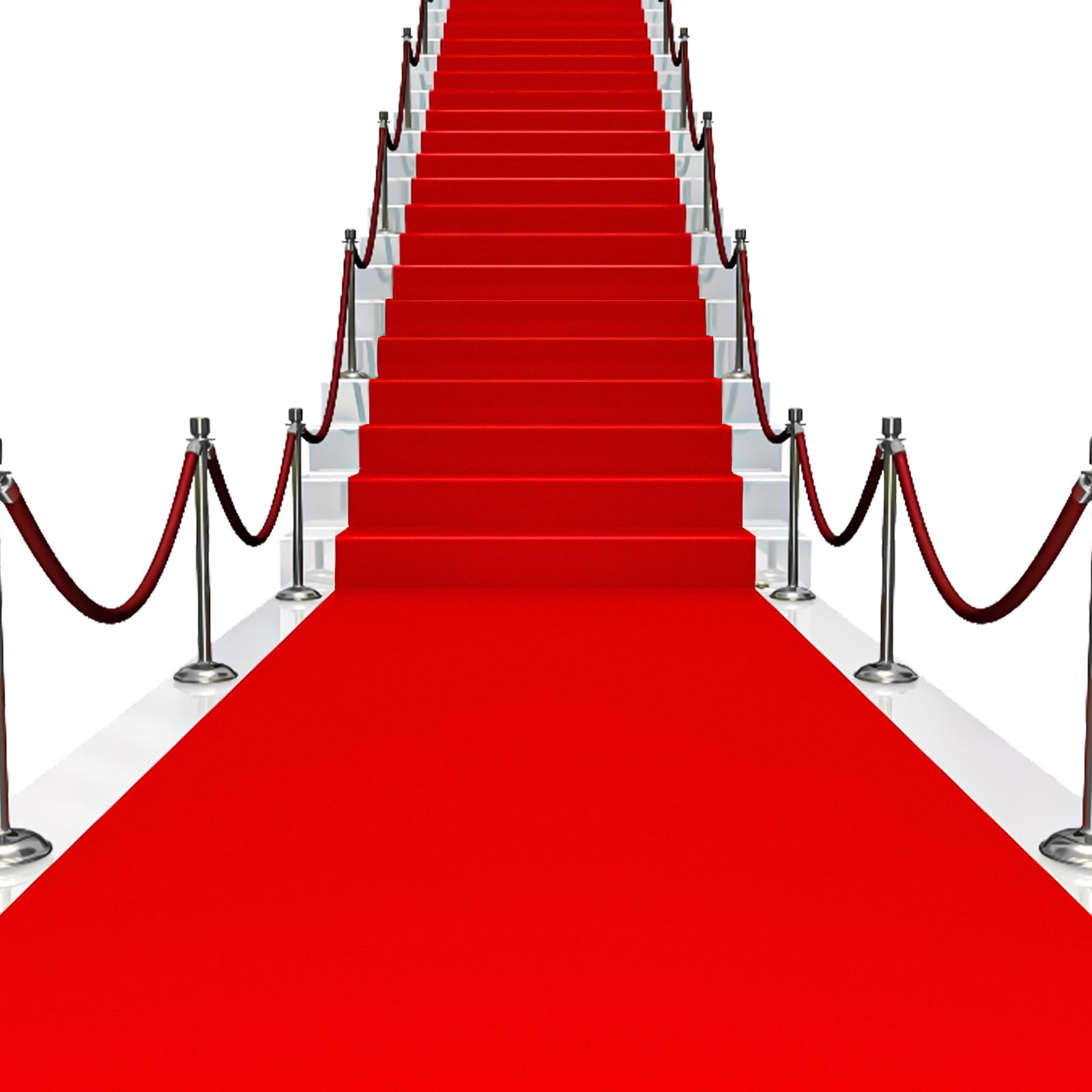 Photo 1 of Red Carpet Runner for Party 100 GSM Felt Non-Woven Fabric Runway Carpet for Event, Aisle Runner for Wedding Ceremony Hollywood, Movie Theme Rug Party Decor (Red, 2 X 15 Ft)