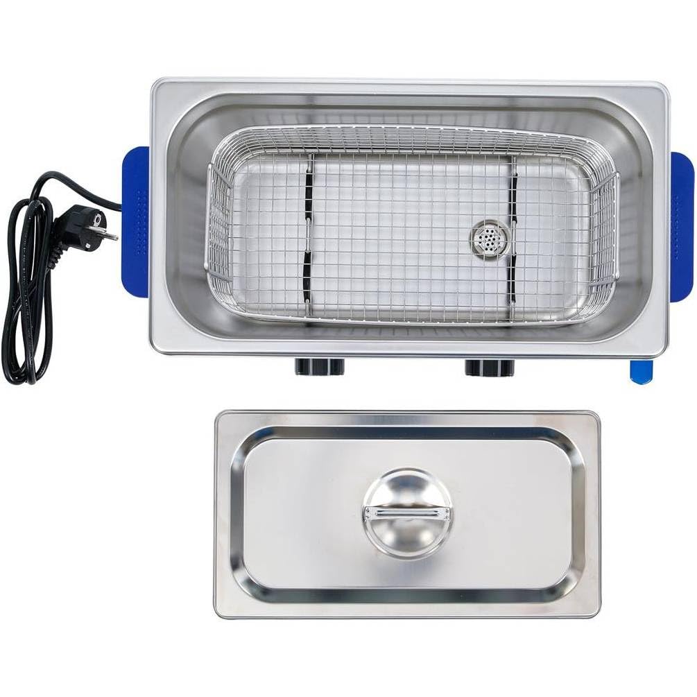 Bandeja ultrasónica de 6,5 L, limpieza precisa y eficaz - Acero, Pro - D-Work