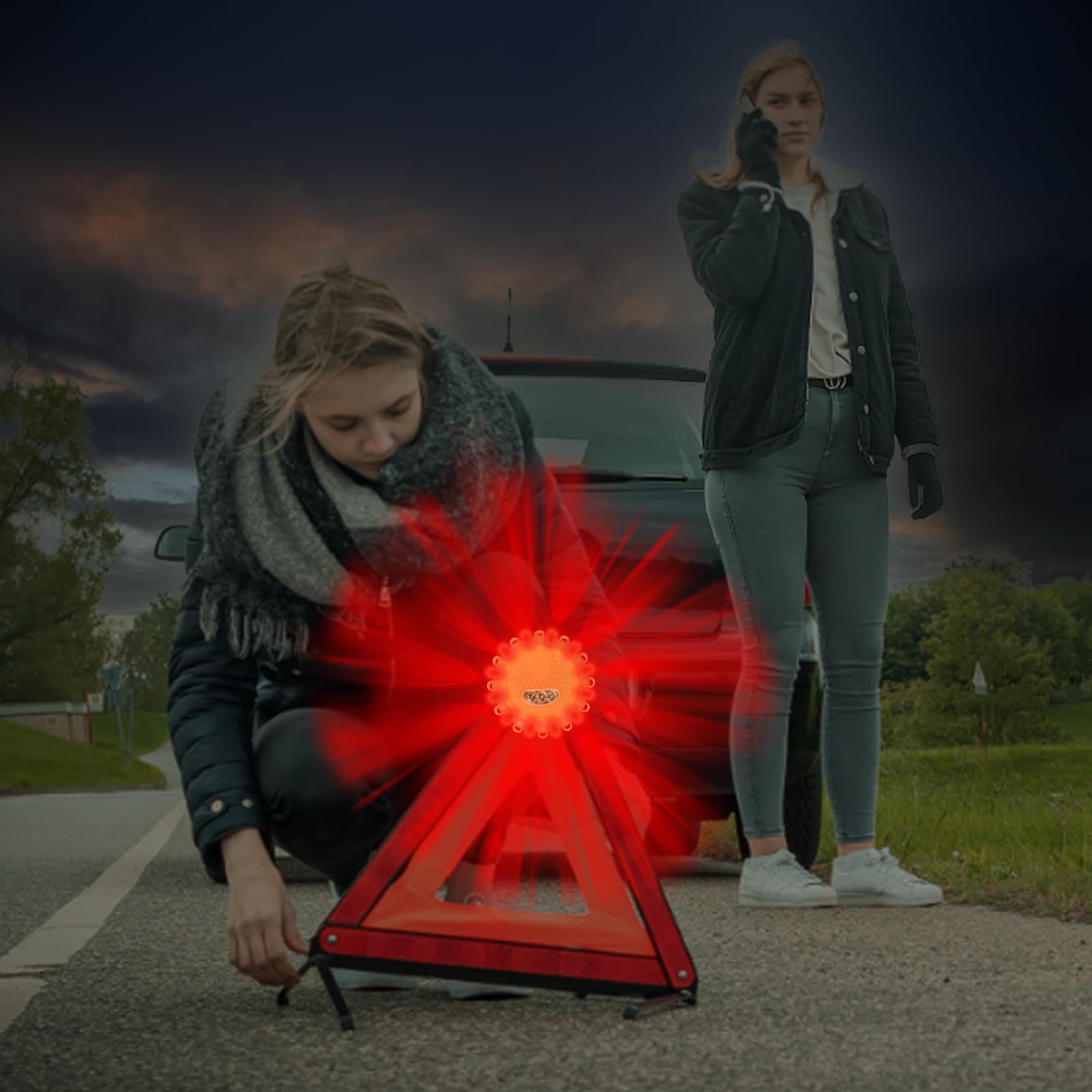 2 Luci Emergenza Auto LED - 9 Modalità Lampeggianti Con Magnete E Gancio, Per SOS E Avvisi - Foto 7