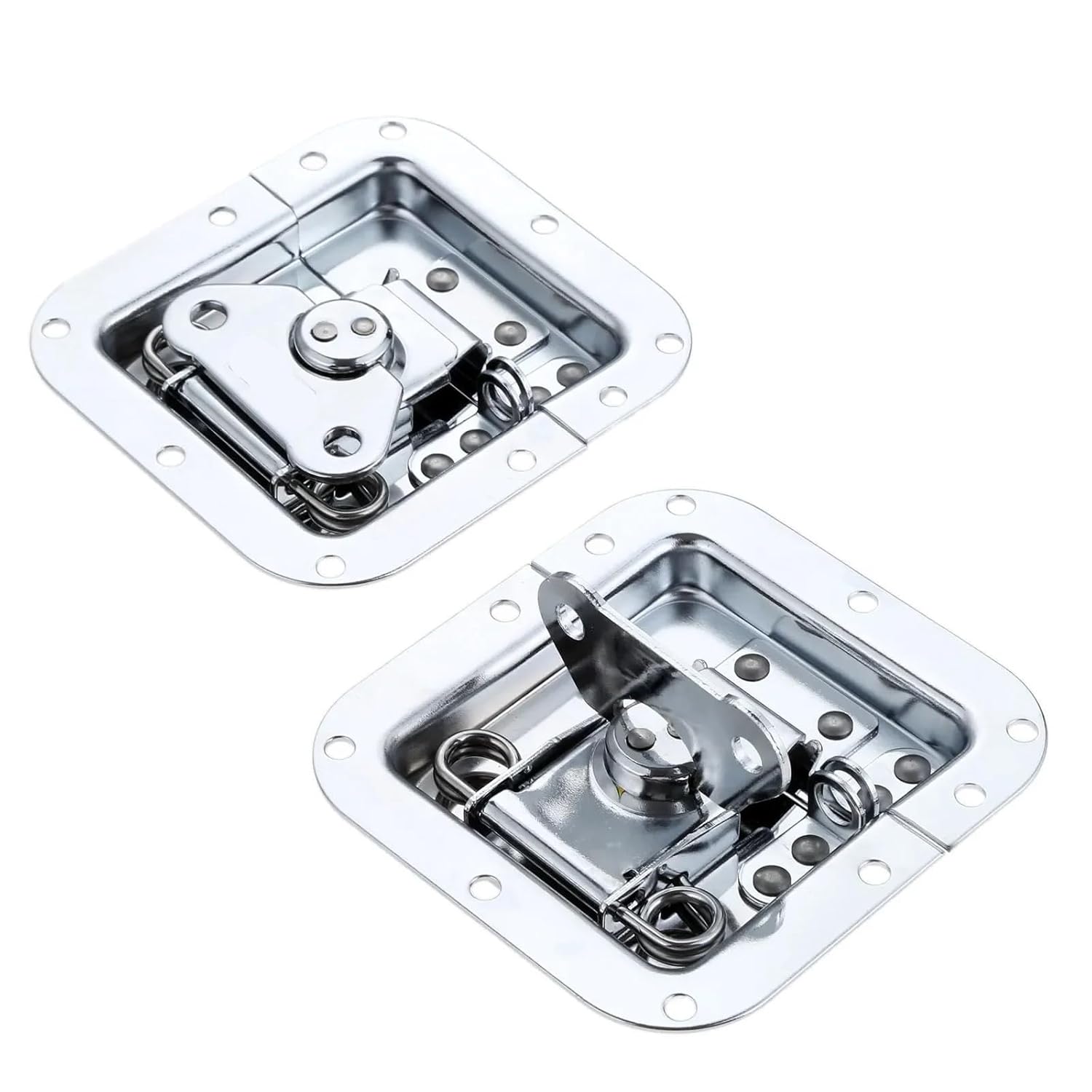 Chrome Steel Lock Case Hasp Latch Hardware Fitting 101 * 108mm 2Pcs