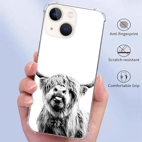 Miniatura 2 de Scottish Highland Cattle - Funda para teléfono compatible con iPhone 13, funda de animal de vaca salvaje hippie para adolescentes, hombres y
