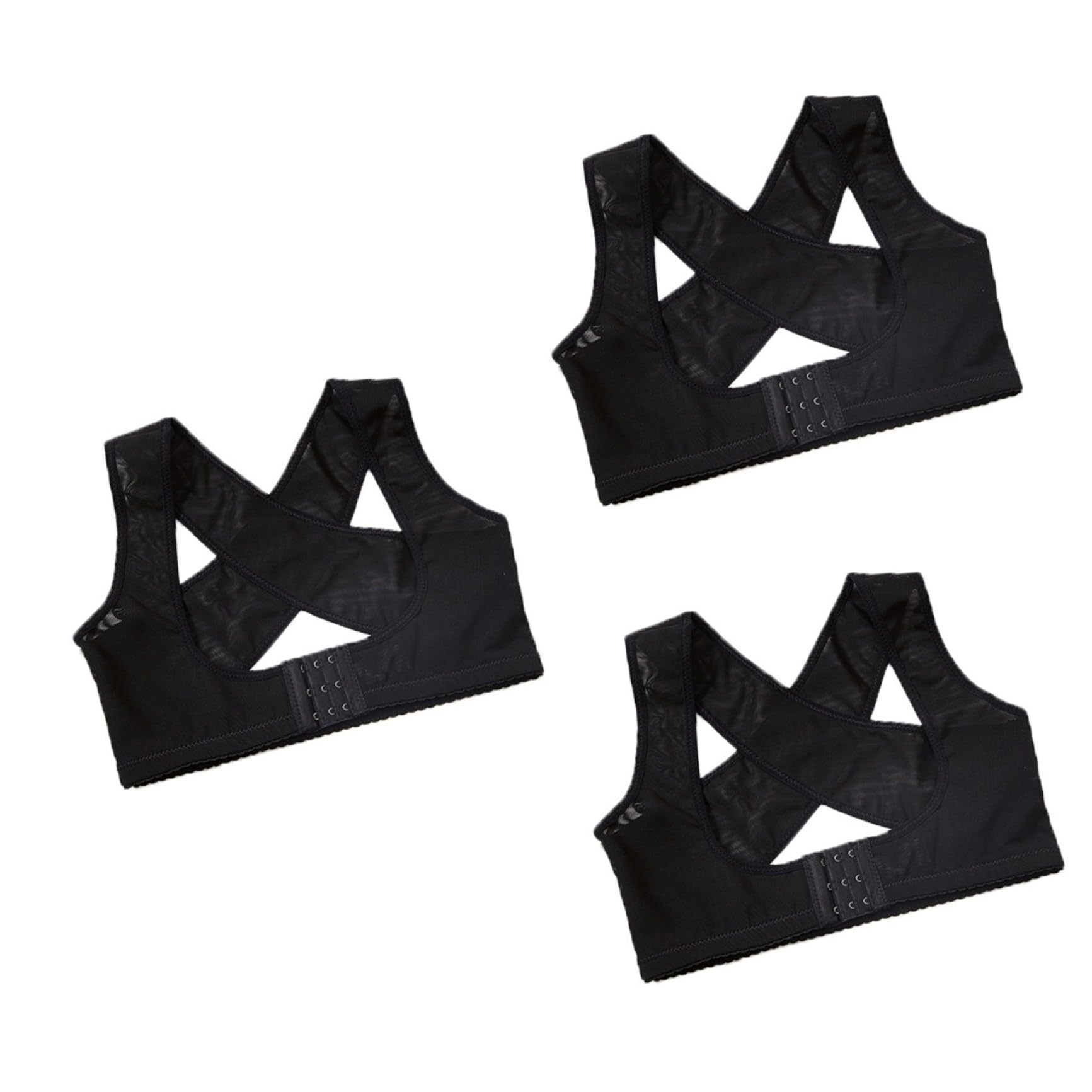 FRCOLOR 3pezzi Posturale Regolabile Per Schiena Cintura Per Della Postura Hunchback Supporto Per Schiena Per Donne Nero Taglia s
