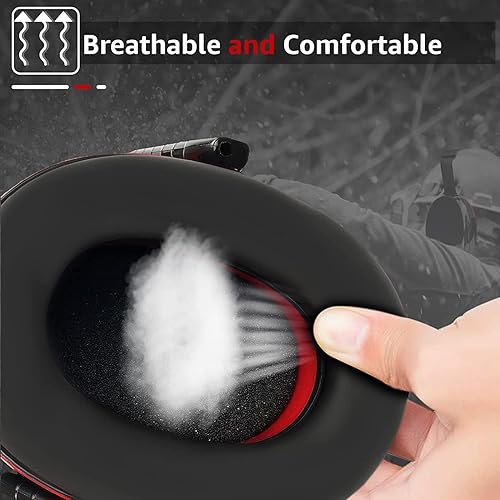 Miniatura 2 de Retevis EHN006 Orejeras detrás de la cabeza, orejeras de seguridad con reducción de ruido, diadema antideslizante, uso con sombrero, protección