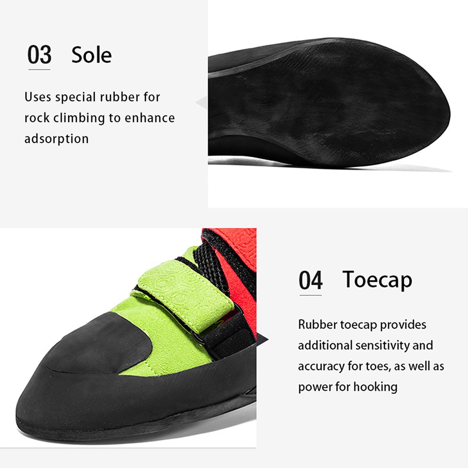 Pies de Gato de Entrenamiento Profesional para Adolescentes,Zapatillas Escalada Adultos ,fácil de Ponerse y quitarse,,Antideslizantes,Pisar PrecisióN Los Puntos,entrenamiento interior y exterior