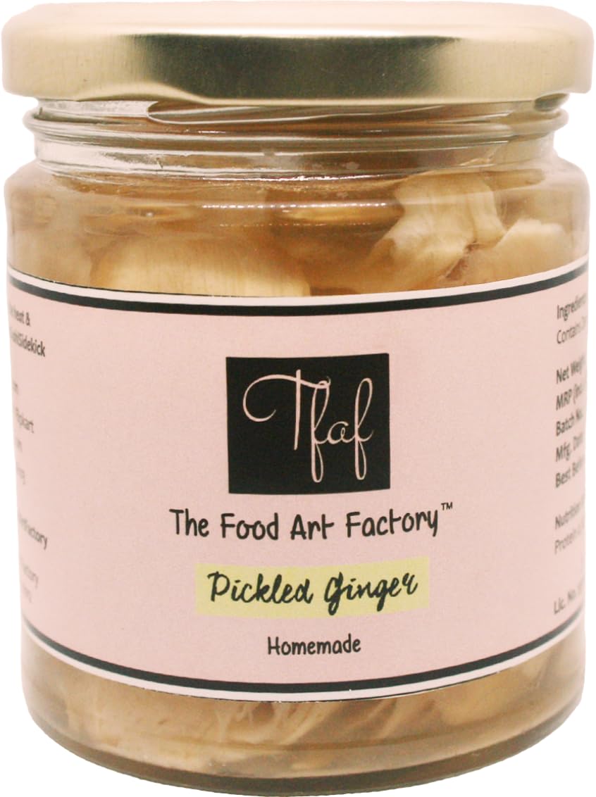 The Food Art Factory Pickled Ginger (Sushi Ginger/Gari) Homemade & Handcrafted, Gluten Free, with Zero Preservatives, No Artificial Colors & Flavours, 180 gms (B07TVVKWCF) Amazon Price History, Amazon Price Tracker