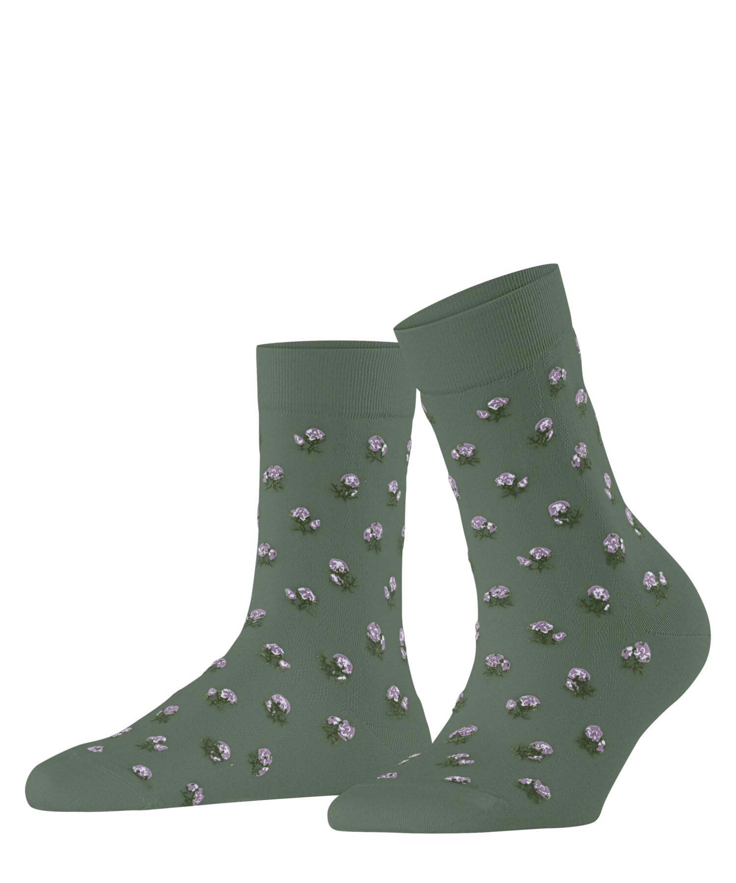FALKE Women's Cotton Touch Special Edition W So Cotton Patterned Socks 1 pair, Green Sage 7538, 2.5-5