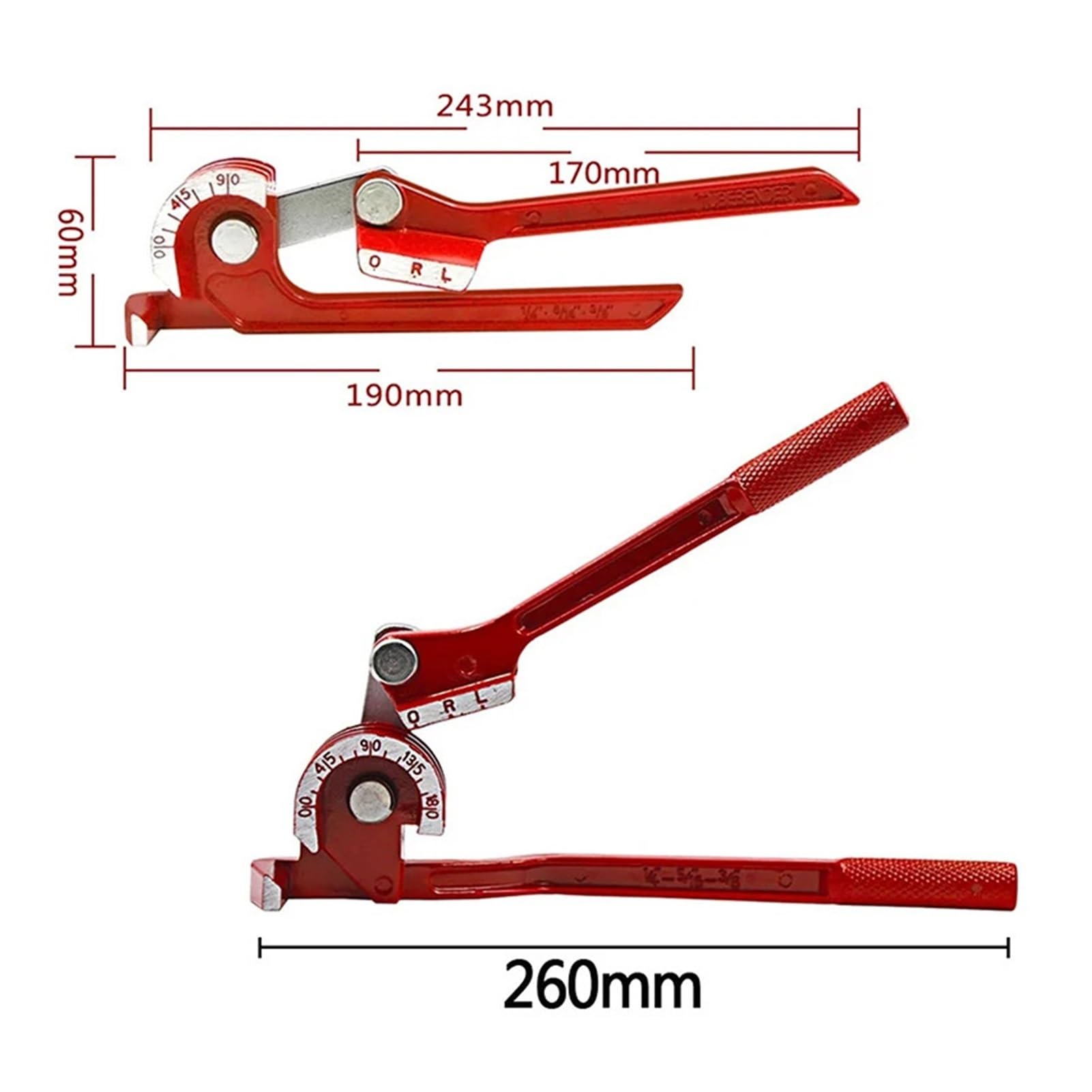 1/10.2 cm 5/40.6 cm 3/20.3 cm ręczna giętarka do rur hamulcowych (B 1 szt.)