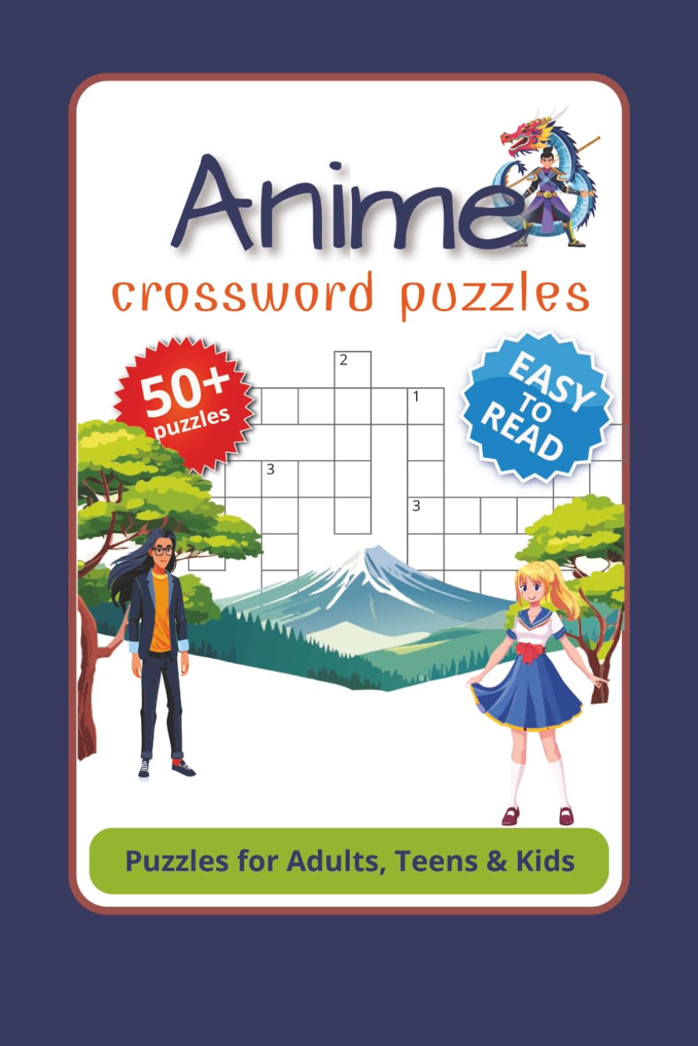 Anime Crossword Puzzles: Crossword Puzzles with Easy to Read Print about Anime, Manga and More | 6x9 inches, 120 pages | 50+ Puzzles … Gift for Vacations, Holidays and Relaxation