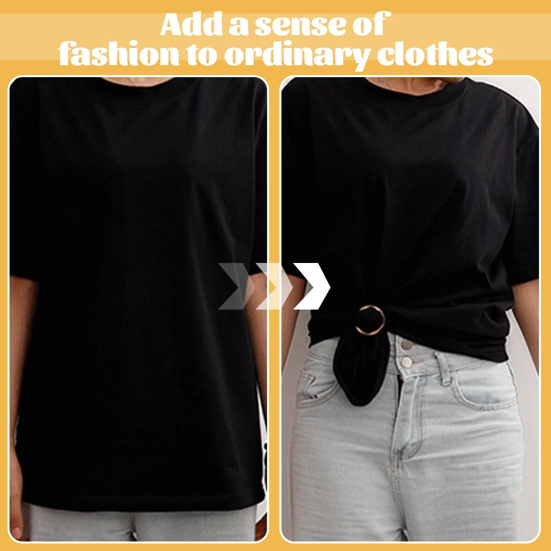 Lot De 5 Pinces À T-Shirt, Broches Pour Vêtements Anneau Pour Tissu Pinces À Cravate Pour T-Shirts Circulaires,Clip Circulaire En Métal Tendance Pour Vêtements Pour Femmes