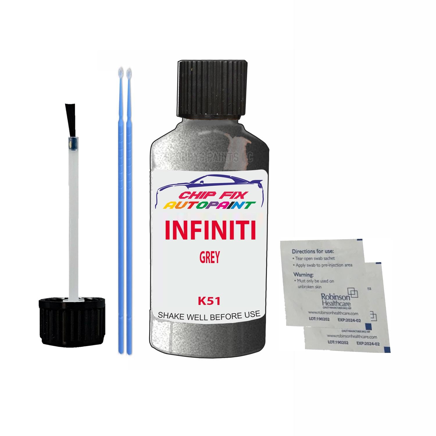Scoobys Paints Back In The Mix Grey Touch Up Paint For Infiniti K51 Metallic