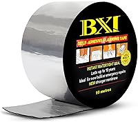 BXI 4" x 32' Flashing Roll Tape Membrane - Thick Self-Adhesive Waterproof Sealant for Roof, Deck, Window, Gutter & Leak Repairs