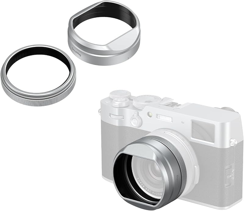 SmallRig Square X100VI Lens Hood Sun Shade, Shading Hood for FUJIFILM X100VI / X100V, Lens Hood Sun Shade,Aluminum Alloy, Anti-Scratch Protective Cover, Compatible with Filters,Anti-Glare-5849