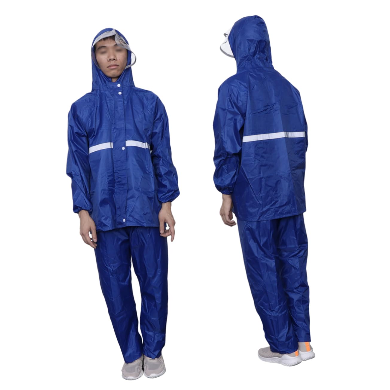 SOIMISS ponchos de pluie pour adultes veste de pluie réfléchissante veste de pluie pour hommes manteau de pluie pour hommes imperméable adulte avec capuche imperméable portatif