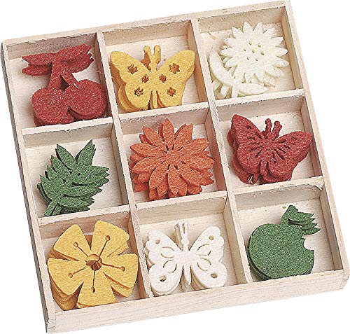 Scatola In Legno Con Decorazioni In Feltro 'Happy Sunshine' - 22mm, Multicolore, KnorrPrandell