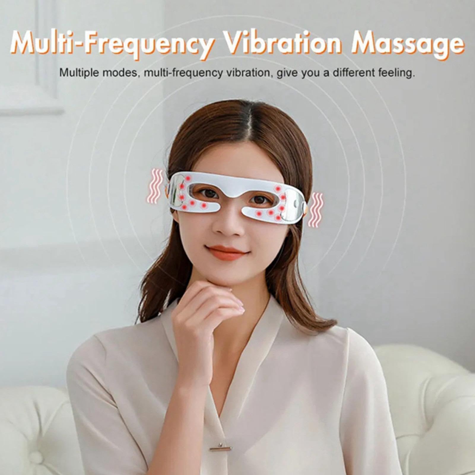 Generico Masajeador de Luz Roja - Gafas Surround 3D Portátiles de 20 cm, Dispositivo de Masaje para el Cuidado de los | Alivia la Fatiga de Reduce las Bolsas Bajo