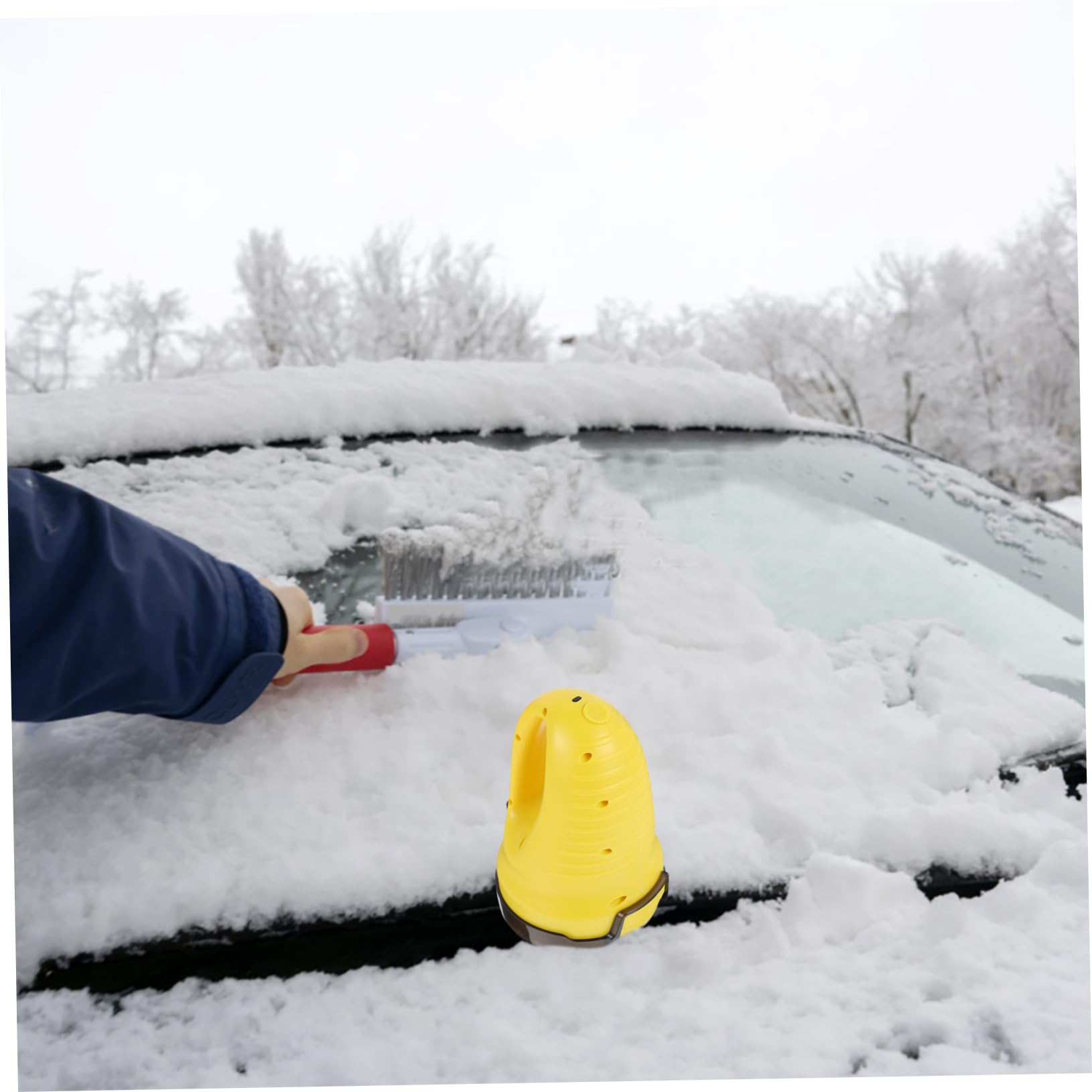 HEMOTON 1 Set Spazzaneve Pala da Neve per Auto Inverno Auto Elettrico De- Auto Ghiaccio Auto Neve Multifunzionale Auto Neve Rimozione per Auto Strumento di Rimozione Raschietto per
