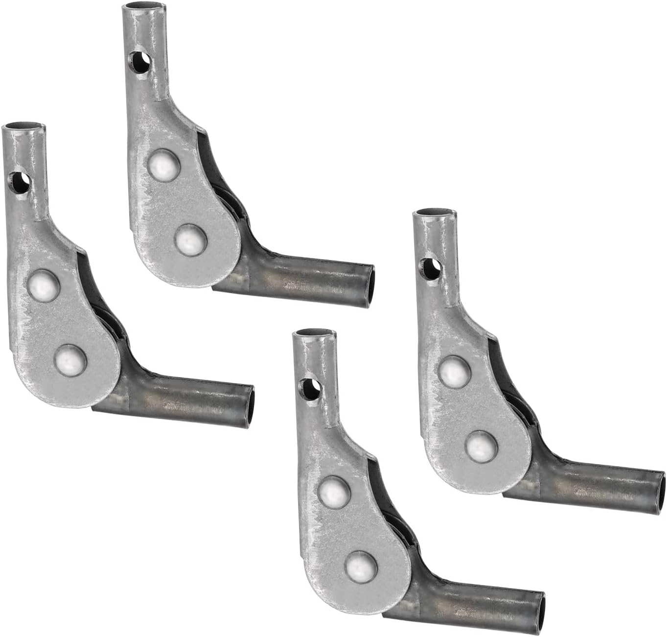 uxcell 4Pcs Adjustable Sofa Hinge, 125 Degree Slanted 3 Gear Support Joint Folding Table Brackets Furniture Replacement Parts for Sofas and Outdoor Beach Chairs