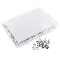 Vista 8 de Tornillos Phillips de cabeza plana de acero inoxidable M2 M2.5 M3 M4 M5 M6 combinan con arandela de resorte y arandelas lisas Kit surtido de tuercas