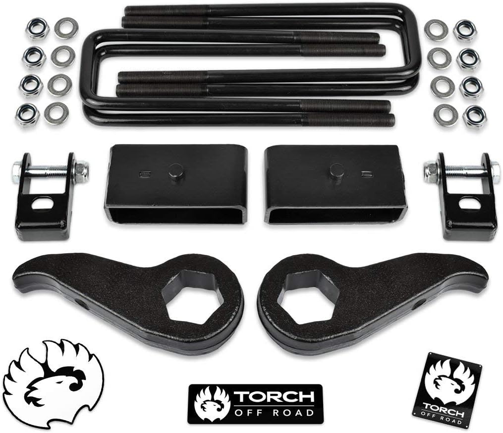 TORCH 3" Front 2" Rear Lift Kit For 2011-2019 GMC Sierra Chevy Silverado 2500HD 2WD 4WD