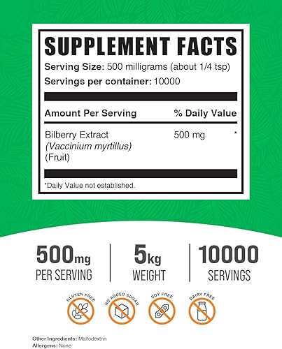 Miniatura 11 de BulkSupplements. com Polvo de extracto de arándano, suplemento de extracto de arándano, suplemento de hierbas, vegano y sin glulten, 500 mg por