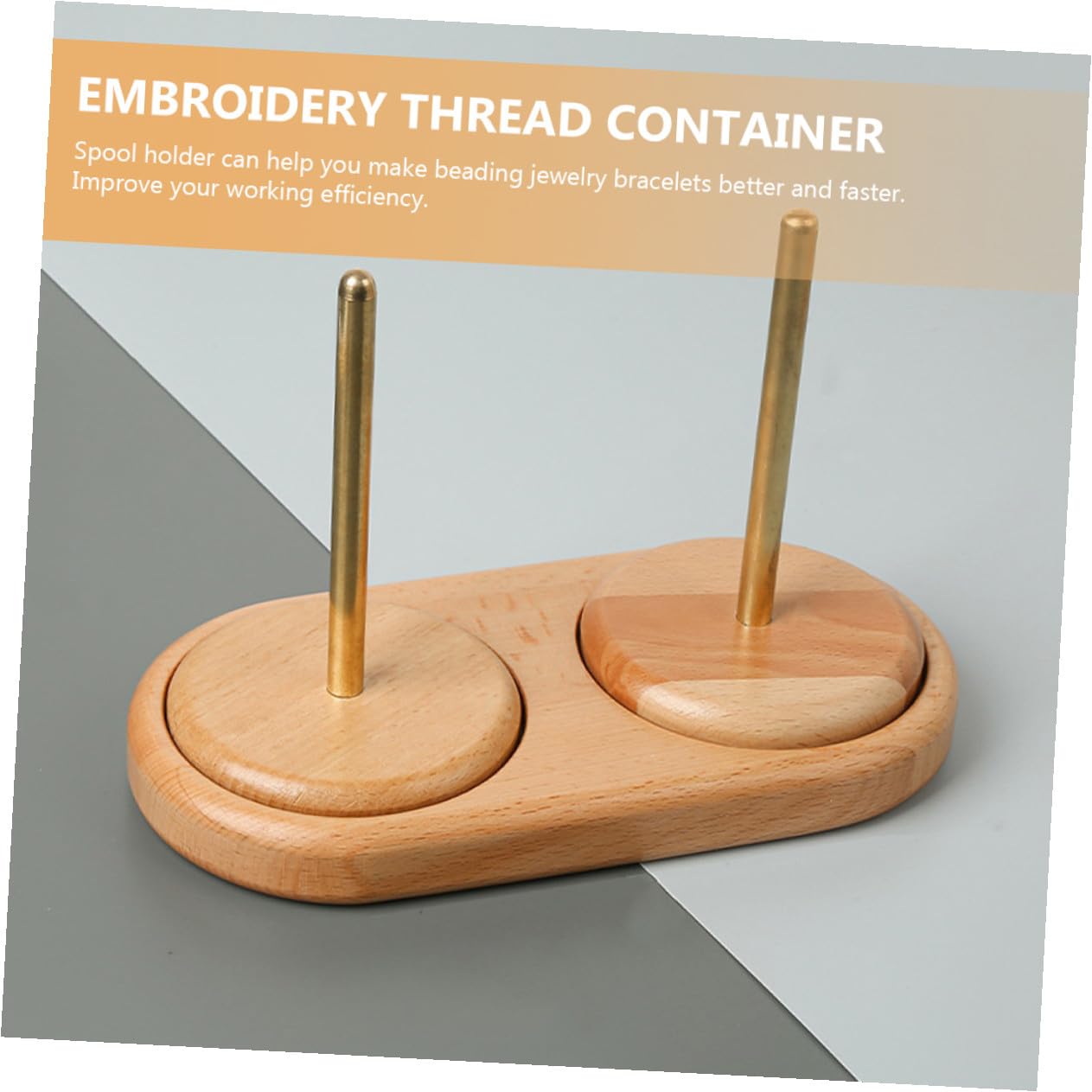 Operitacx Portafilo in Legno per Cucire Portarocchetto Organizer Filo Accessorio Maglieria per Uso Domestico