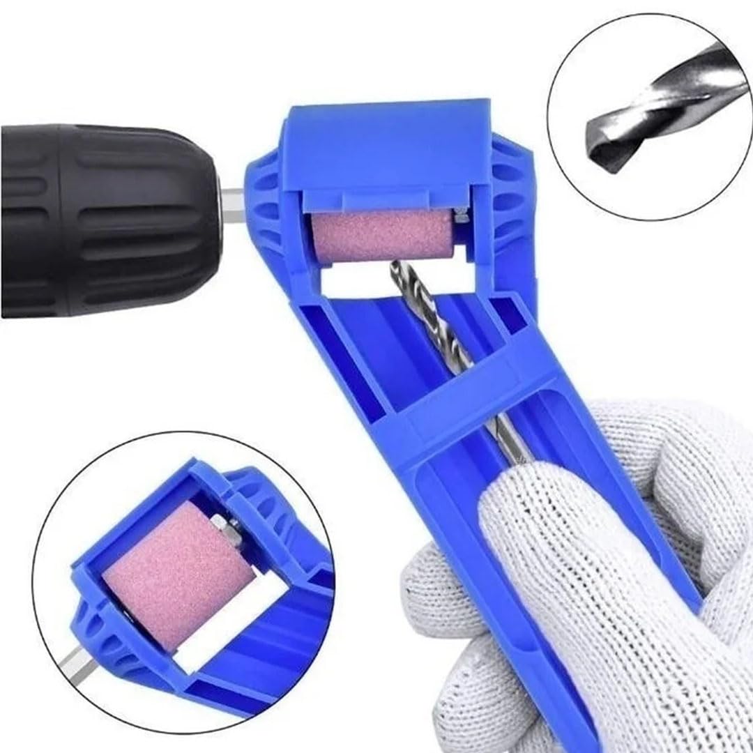 Nekuba Matkap Ucu Bileme Aracı, Taşınabilir El Matkap Kalemtıraş, 2.0-12.5mm, Mavi