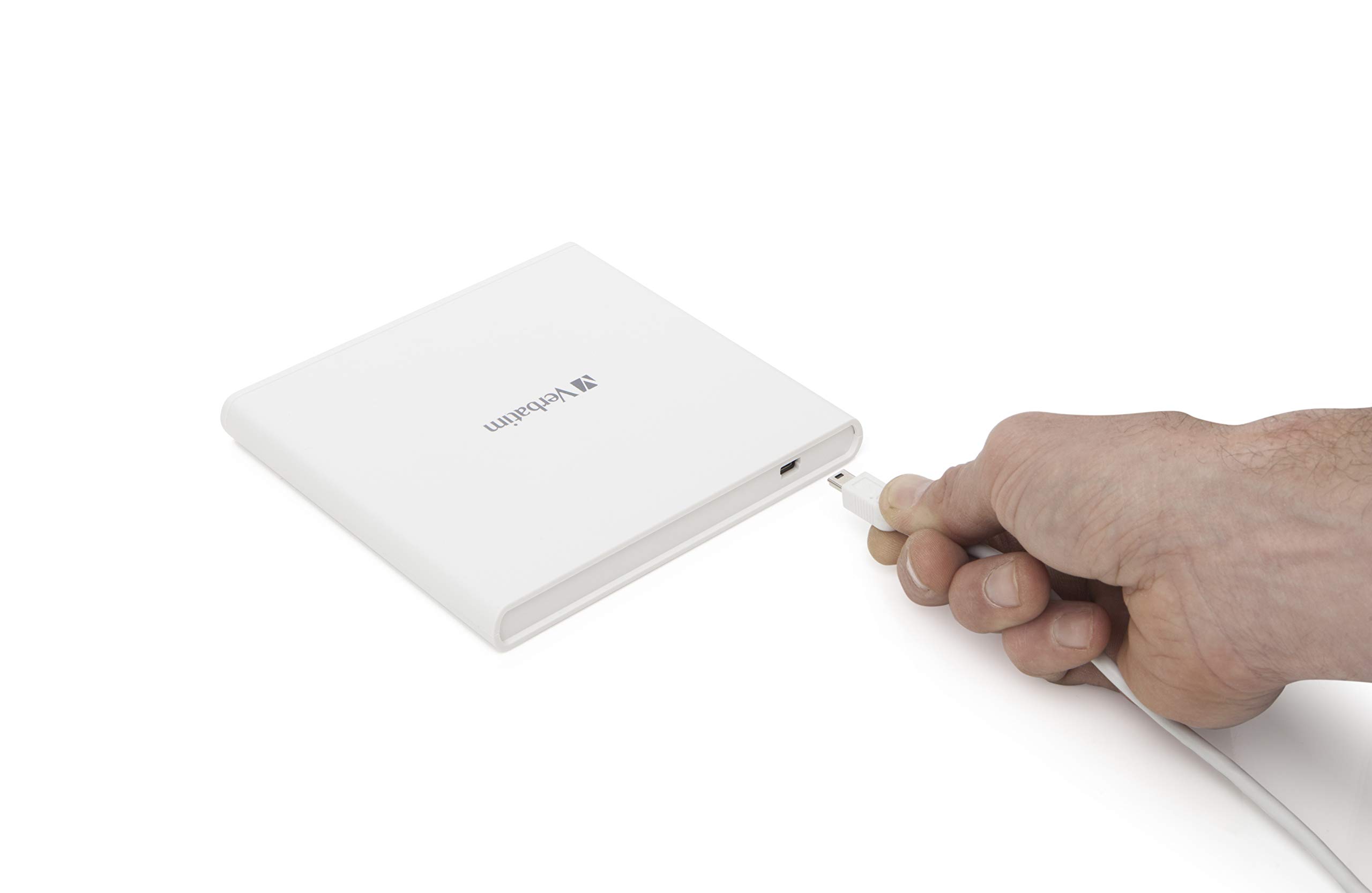 Verbatim 43894 lettore di disco ottico DVD Super Multi DL Bianco (Verbatim External Slimline USB 2.0 DVD Writer White)