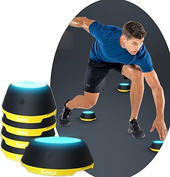 Reaction Light Training Reflex Light Training Reaction Light Training Speed Agility Training Light Portable Sports Fitness Light Trainer for Basketball Soccer Boxing 4Light