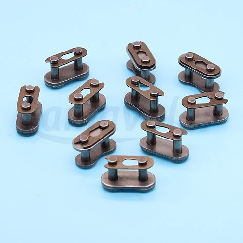 Miniatura 4 de 10 piezas 415H cadena Master Link accesorios de repuesto para bicicleta motorizada 49cc 50cc 60cc 66cc 80cc 100cc 2-Stroke motor (10 piezas).