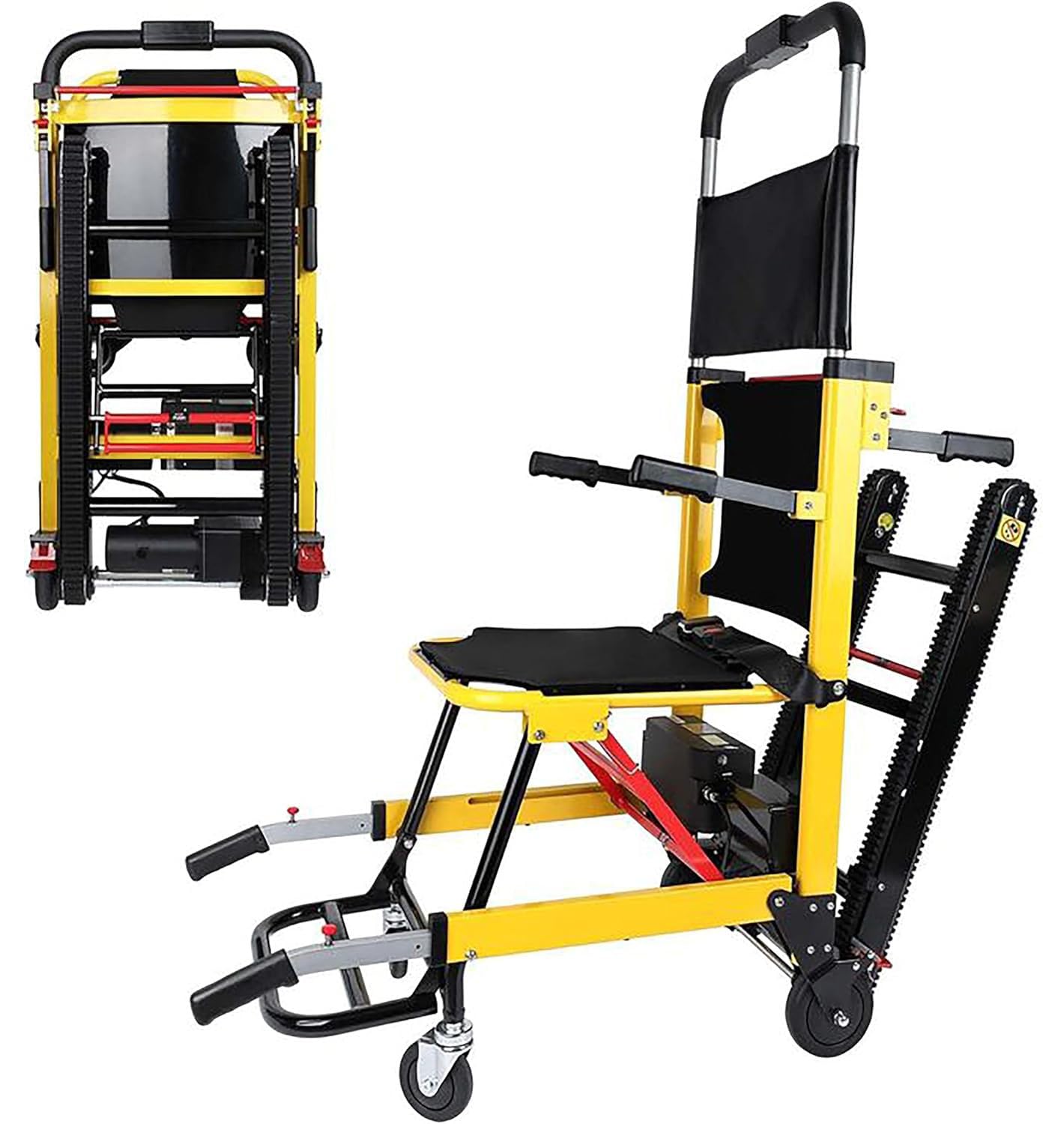 Elektrischer Treppensteiger-Wagen Stair Climber für Rollstühle/mobiler Lift Stair Chair, Elektrischer Treppenliftstuhl, Traglast 363 Pfund, kann Treppen hoch- und runterfahren