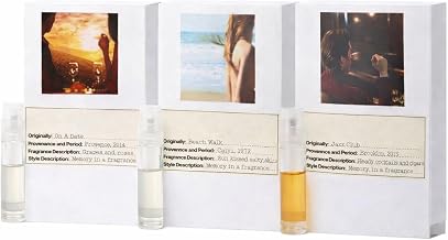 Women and Men Fragrance Perfume Spray Sampler Trio Mini Sample Vial On a Date + Jazz Club + Beach Walk 0.04oz/1.2ml each Discovery Set