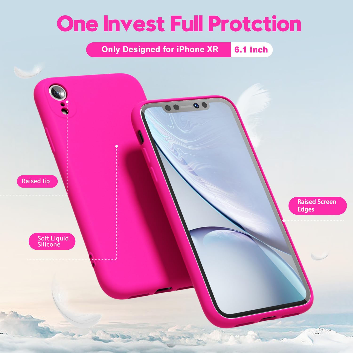 oakxco for iPhone 16 Pro Max Case Liquid Silicone, Soft Rubber Gel Elegant Aesthetic Basic Simple Cover, Cute Thin Slim TPU Matte Solid Color Plain Smooth Case for Women Girl, Light Pink — view 191