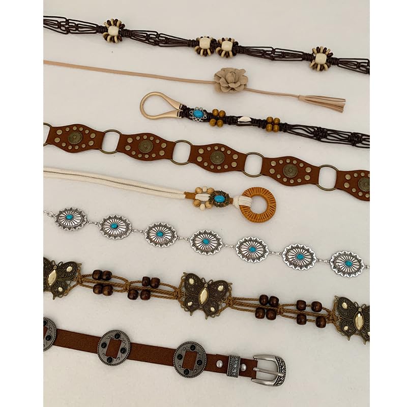 Therian Y2k Belts Belt Women Leopard Print Belts 2000s Vintage Grunge Accessories Streetwear Boho Emo2