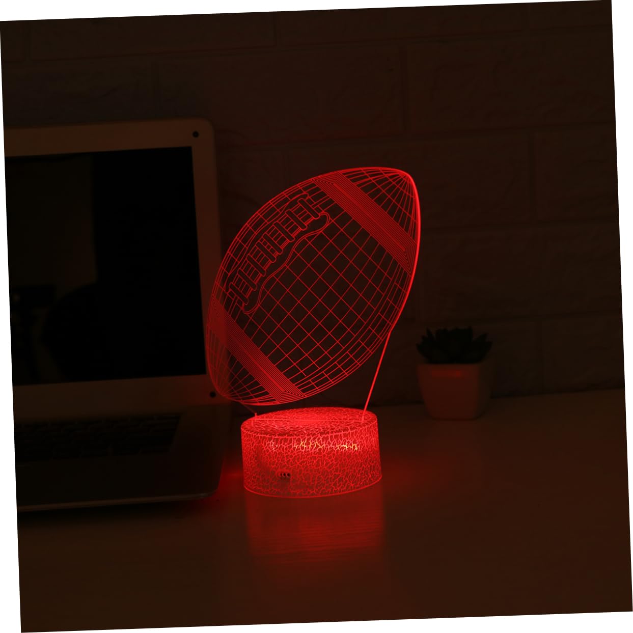 GWJKG Touch Night Light Table Lamp with USB Charging - Football Kids Room Decor