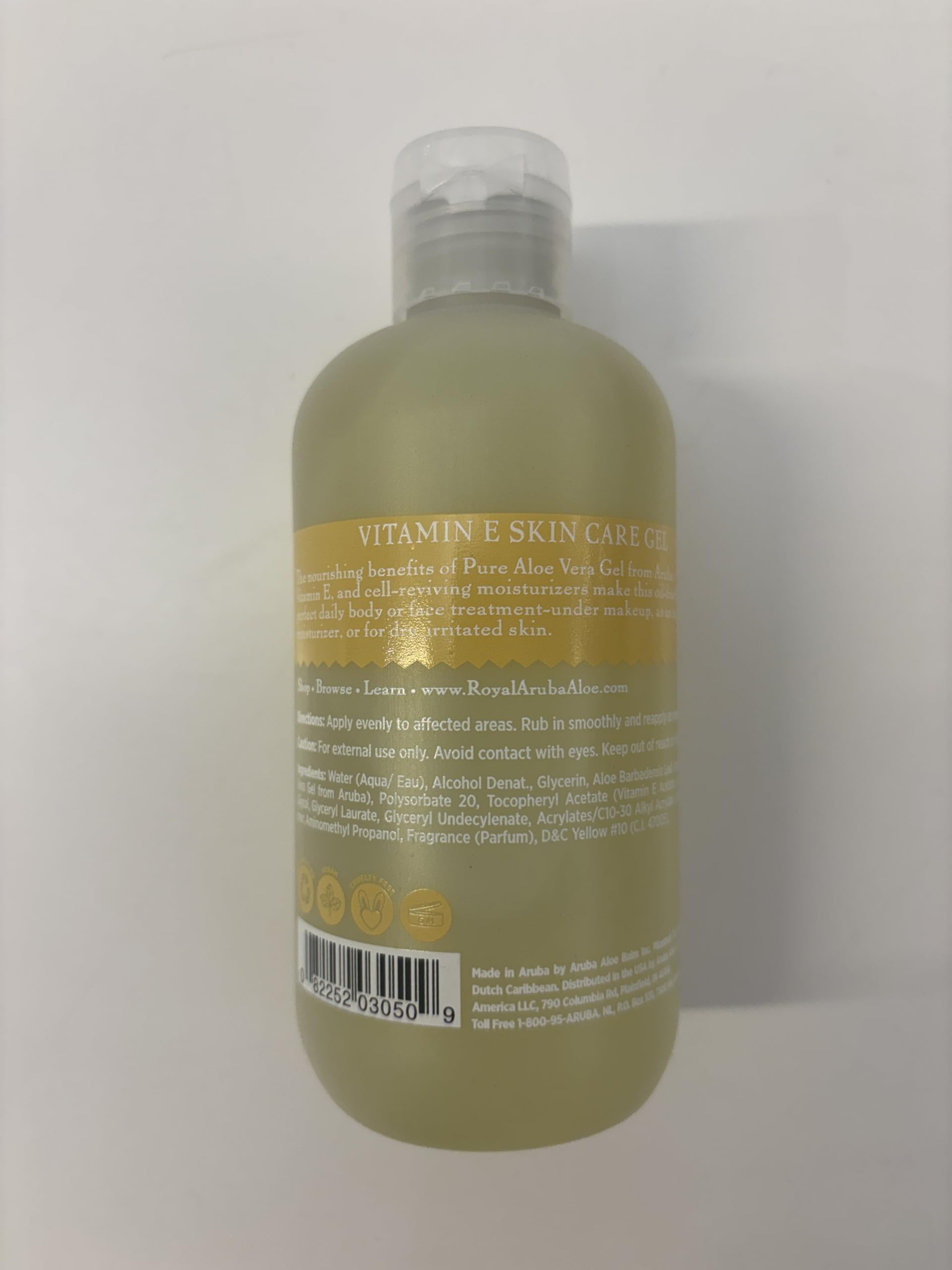 Aruba Aloe Vitamin E Oil-Free Moisturizing Skin Care Gel, Face & Body