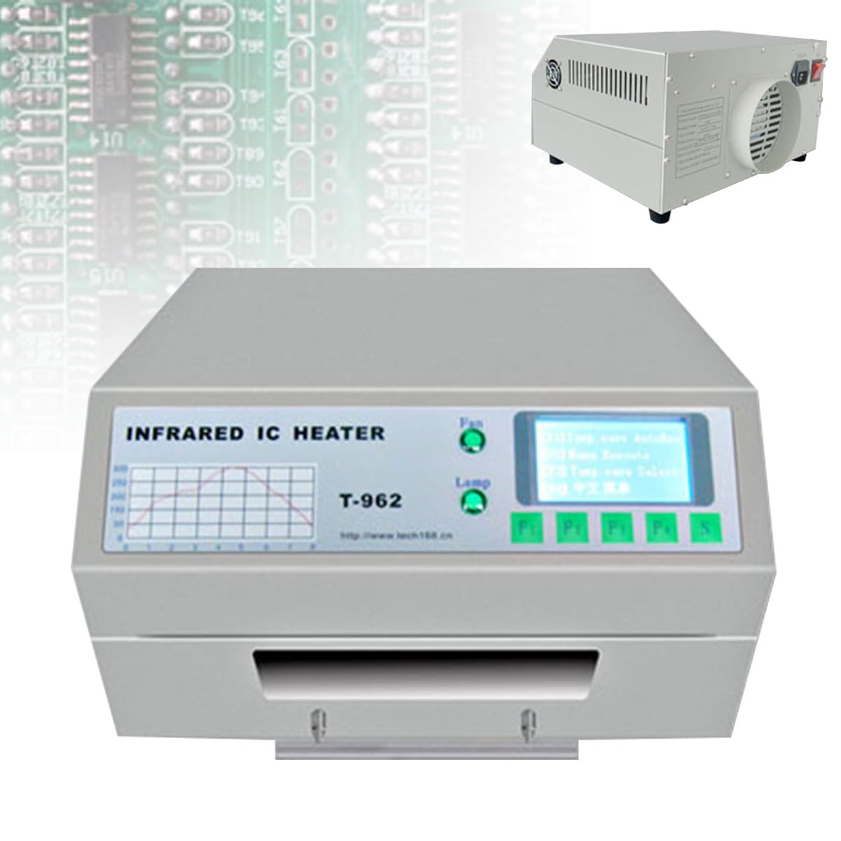 리플로우 오븐 800W 1500W 자동 납땜 스테이션 .-Freehip.co.kr