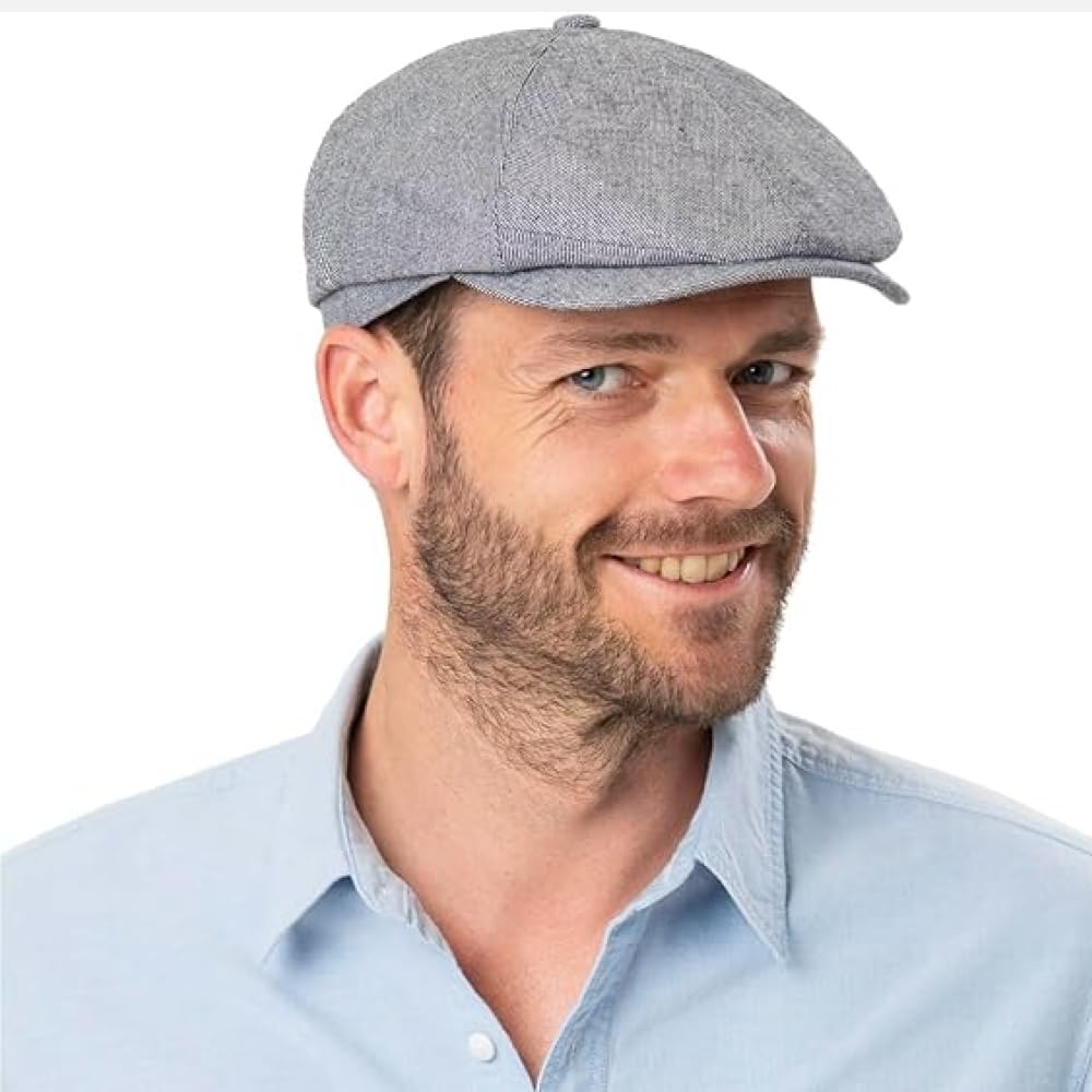 Barts Gorra Melange Jamaica Hombre - de Lino Gorro Ivy algodón con Visera, Forro, Forro Verano Primavera/Verano