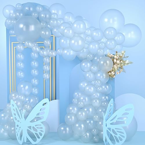 MOMOHOO Globos transparentes de diferentes tamaños 154 globos de fiesta de cumpleaños de 5101220 pulgadas, globos de látex transparente, kit de