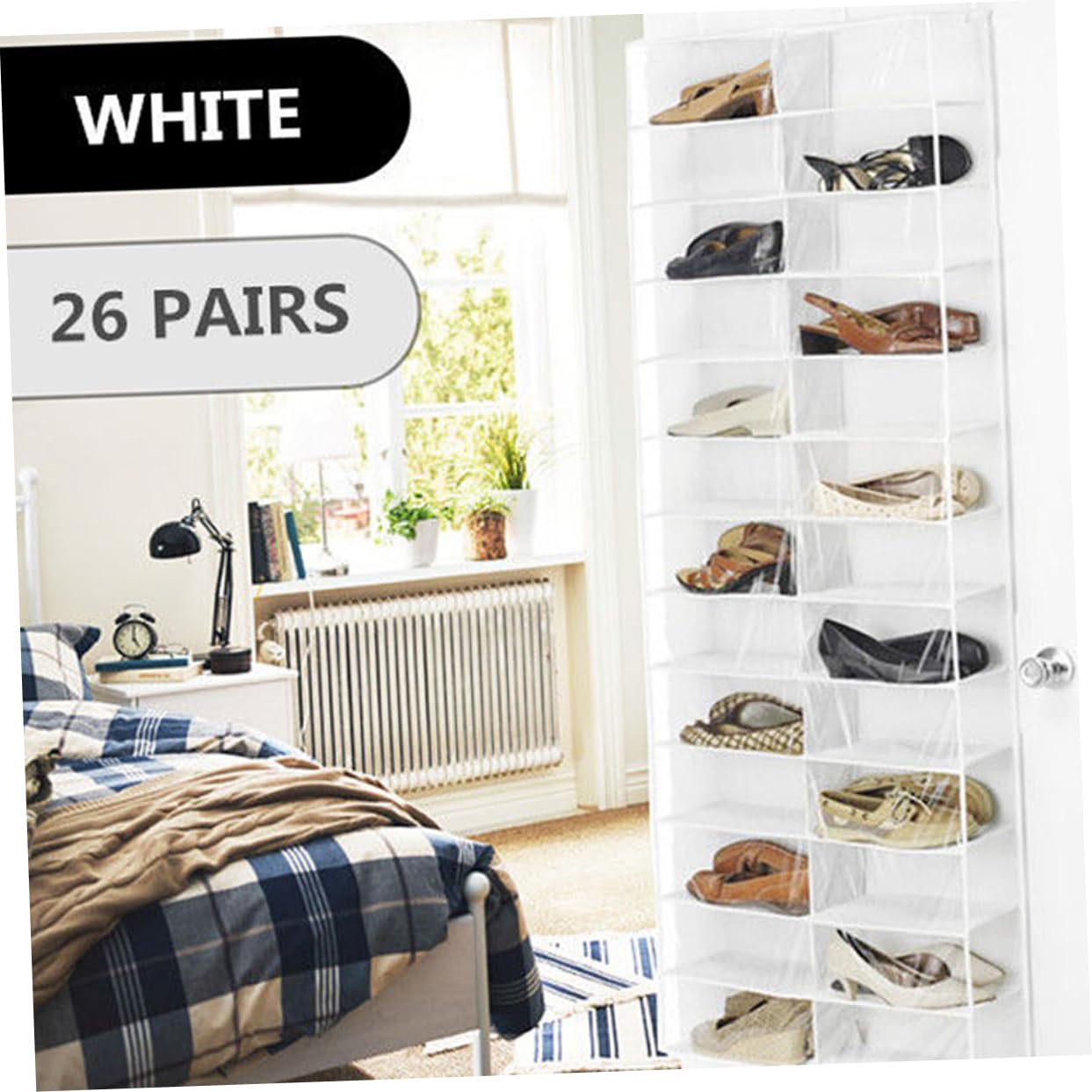 MAGICLULU 2stücke Schuhorganizer Tür Hängend mit Schuhaufbewahrung Schuhregal Platzsparend zur Befestigung an Tür oder Schrank für Schuhe Hausschuhe und Kleinigkeiten