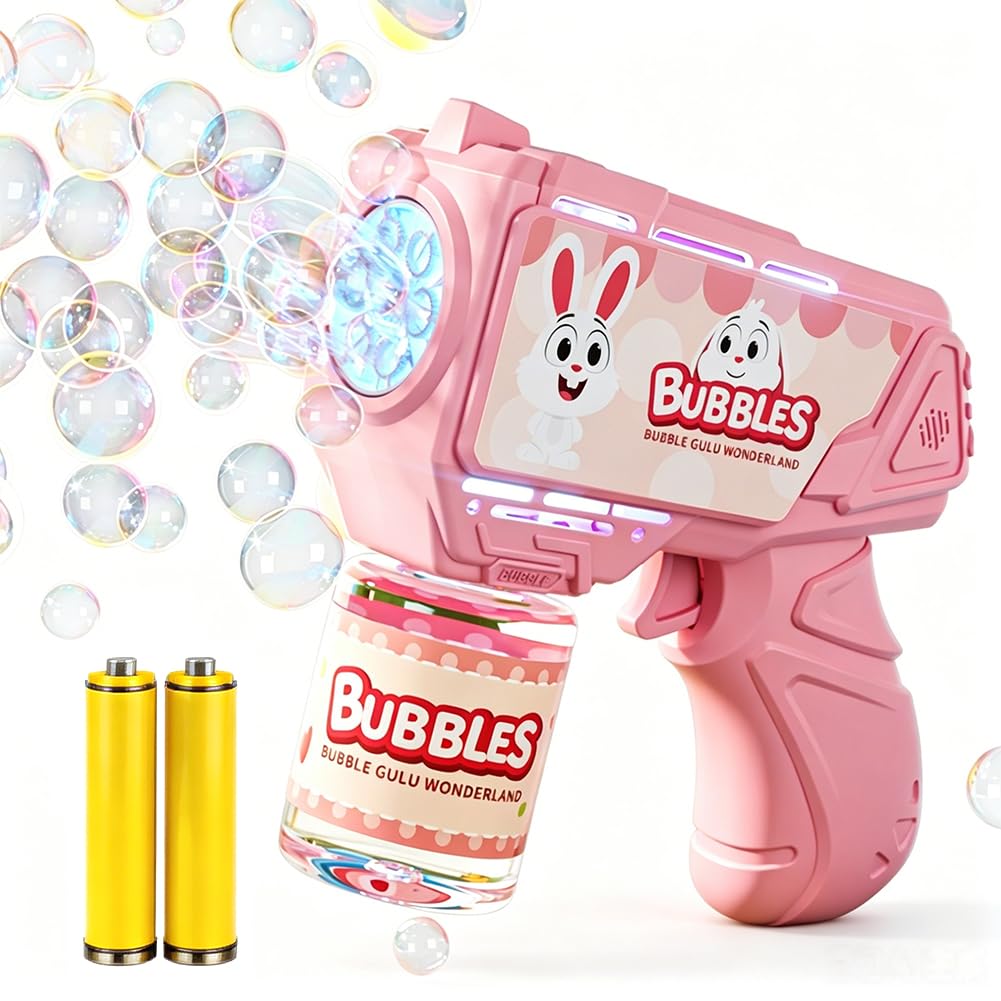 Bubble Guns, Automatic Bubble Machine Toys for Kids, with Bubble Liquid, Birthday Gifts for Boys, Summer Toys, Party Outdoor Garden Toy